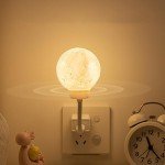 Voice-Controlled USB Moon Night Light - 10 Inch