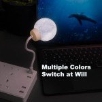 Voice-Controlled USB Moon Night Light - 10 Inch