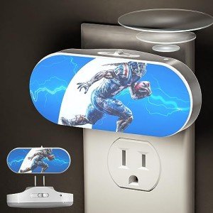 Rugby Pattern LED Night Light with Sensors