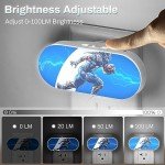 Rugby Pattern LED Night Light with Sensors