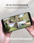 AOSU Solar Wireless Security Cameras - 4-Chip Kit
