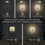 Thanksgiving Cat Night Lights with Motion Sensor - 2 Pack