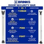 Brinks Adjustable Portable Door Security Bar