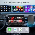 CINCIRUI 4-in-1 Wireless CarPlay & Android Auto Adapter