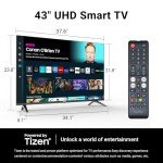 43 Inch 4K UHD Smart TV with Voice Remote