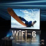 4K WiFi 6 Projector with AI Focus & Bluetooth