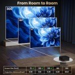 4K WiFi 6 Projector with AI Focus & Bluetooth