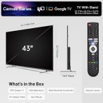 43" 4K UHD Smart TV with Google TV & Bluetooth