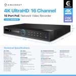 Amcrest 4K 16CH AI Smart POE NVR System