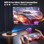 4K WiFi Projector with Bluetooth for Home Use