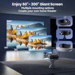 4K WiFi Projector with Bluetooth for Home Use