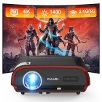 4K UHD Smart Projector with WiFi & Bluetooth
