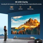 4K UHD Smart Projector with WiFi & Bluetooth
