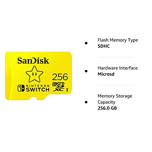 SanDisk 256GB MicroSD Card for Nintendo Switch