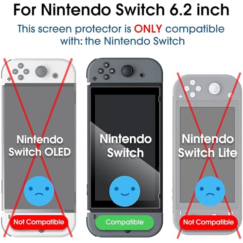amFilm Tempered Glass Screen Protector for Nintendo Switch