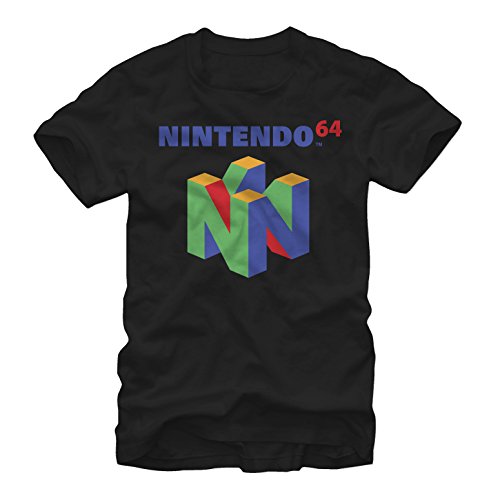 Men's Black N64 Logo T-Shirt for Nintendo Switch