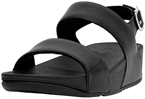 FitFlop Women's Leather Back-Strap Sandal, Black, Size 8