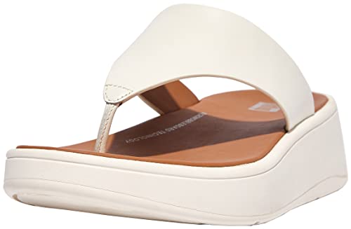 Women's Cream Leather Flatform Sandals - Size 7
