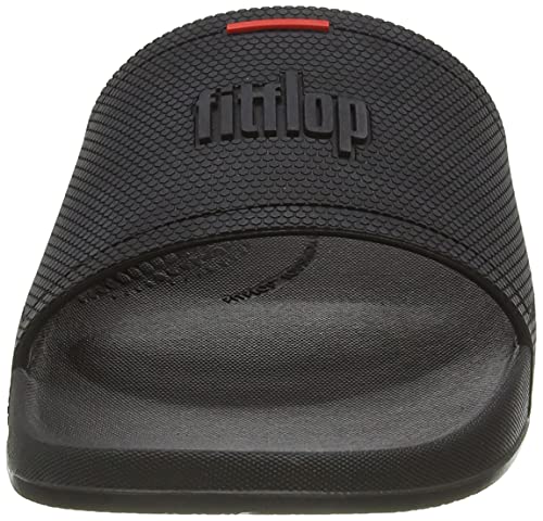 FitFlop Men's Flip-Flop, All Black, 10