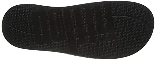 FitFlop Men's Flip-Flop, All Black, 10