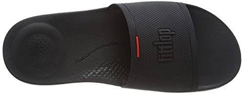FitFlop Men's Flip-Flop, All Black, 10