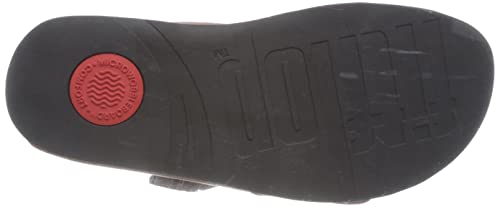FitFlop Men's Gogh Moc Slide Leather Sandal, Dark Tan, 11