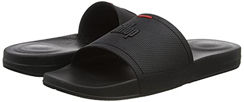 FitFlop Men's Flip-Flop, All Black, 10