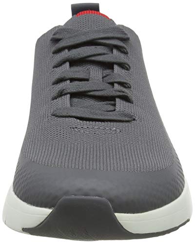 FitFlop Men's EVERSHOLT Sneaker-New Knit, Deep Grey, 12 Narrow