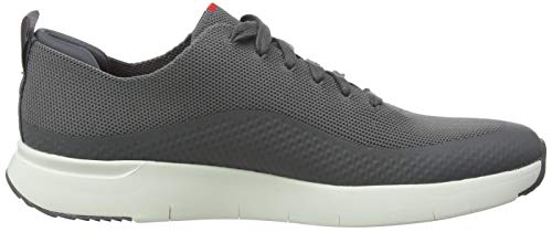 FitFlop Men's EVERSHOLT Sneaker-New Knit, Deep Grey, 12 Narrow