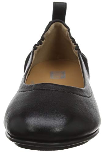 FitFlop Women's Allegro Ballet Flat, Black, 8