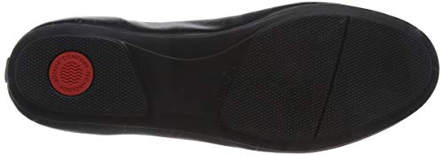 FitFlop Women's Allegro Ballet Flat, Black, 8