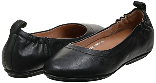 FitFlop Women's Allegro Ballet Flat, Black, 8