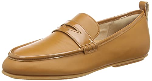 FitFlop Women's Lena Penny Loafer Flat, Light Tan, 7