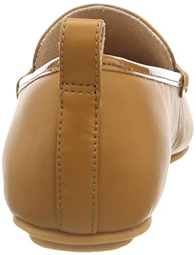 FitFlop Women's Lena Penny Loafer Flat, Light Tan, 7