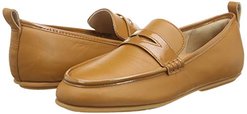 FitFlop Women's Lena Penny Loafer Flat, Light Tan, 7