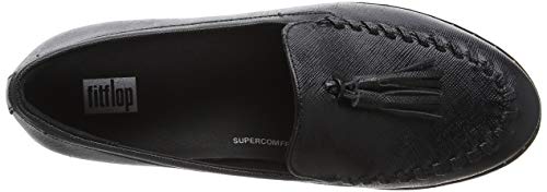 FitFlop Women's Petrina Patent Loafers, Black All Black 090, 36