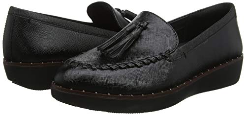 FitFlop Women's Petrina Patent Loafers, Black All Black 090, 36