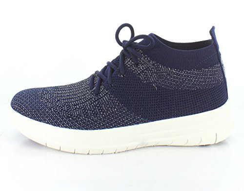 FitFlop High Top Slip-On Sneakers, Navy/Pewter - US 5.5
