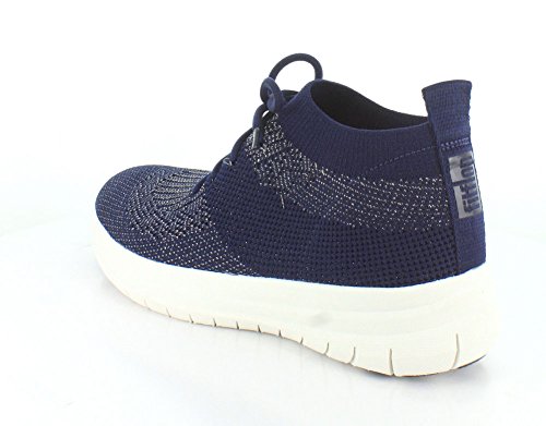 FitFlop High Top Slip-On Sneakers, Navy/Pewter - US 5.5