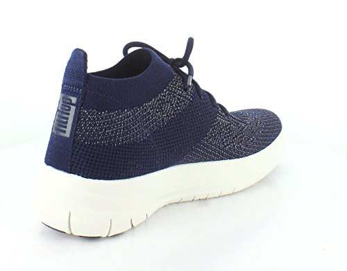 FitFlop High Top Slip-On Sneakers, Navy/Pewter - US 5.5