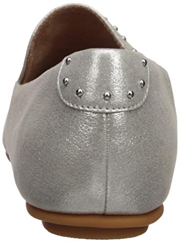 FitFlop Women's Silver Suede Loafer, Size 8