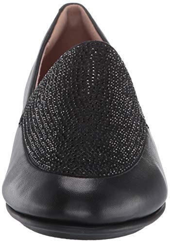 Lena Crystal Loafers Flat in All Black