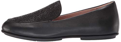 Lena Crystal Loafers Flat in All Black