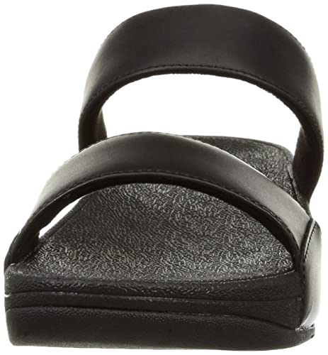 Black Leather FitFlop Women's Slide, Size 9