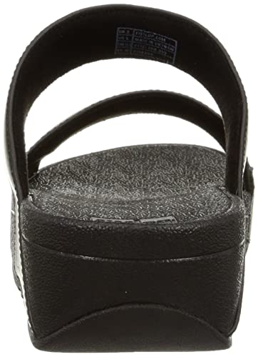 Black Leather FitFlop Women's Slide, Size 9