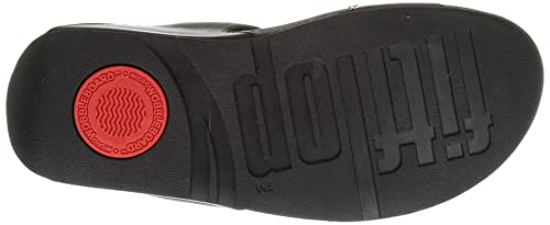 Black Leather FitFlop Women's Slide, Size 9