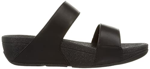 Black Leather FitFlop Women's Slide, Size 9