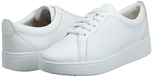 Urban White Leather Rally Sneakers for Women