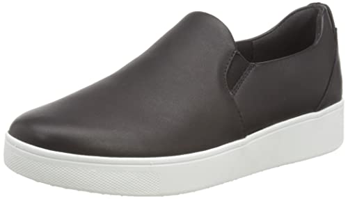 Black Leather Slip-On FitFlop Sneaker - Size 7