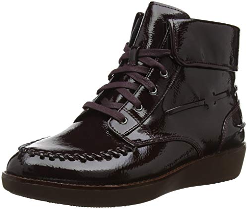 Purple Berry Lace-Up FitFlop Ankle Boots, Women's 8